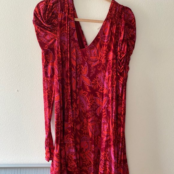 Women's Free People Floral Long Sleeve Dress - Size Medium - NWOT - Picture 1 of 3